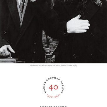 19 octobre 2017Broodthaers-Byars : 40 ans de la galerie Marian Goodman  à New-York